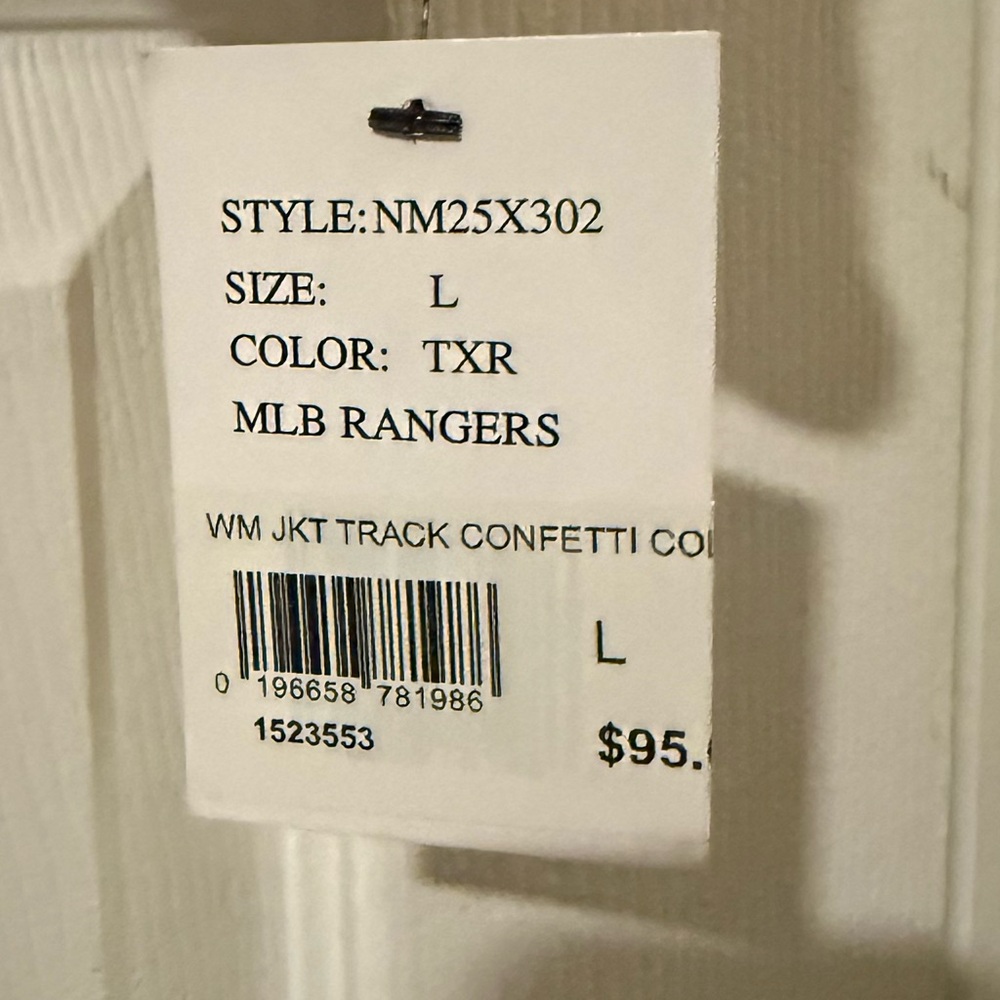 Brand New with Tags! Women’s Texas Rangers Confetti Track Jacket! Size: Large! - Picture 6 of 8